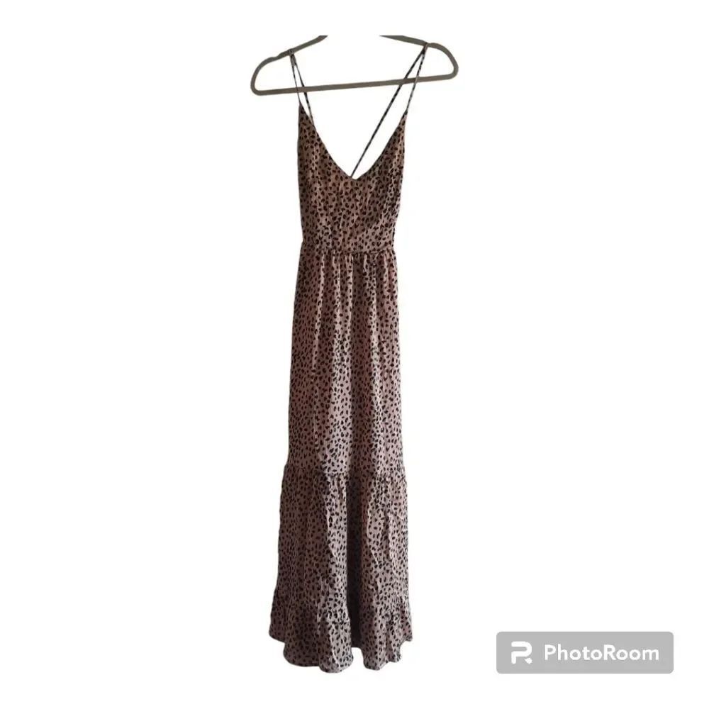 Cupshe Ayana Lace-Up Backless Maxi Slip Dress